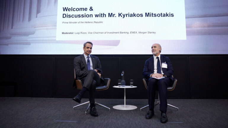 Συζήτηση Μητσοτάκη με τον αντιπρόεδρο της Morgan Stanley στο Λονδίνο – «Έχουμε ισχυρή εντολή για μεταρρυθμίσεις»