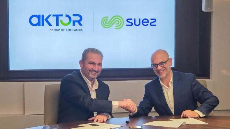Aktor και Suez ενώνουν δυνάμεις για έργα διαχείρισης νερού
